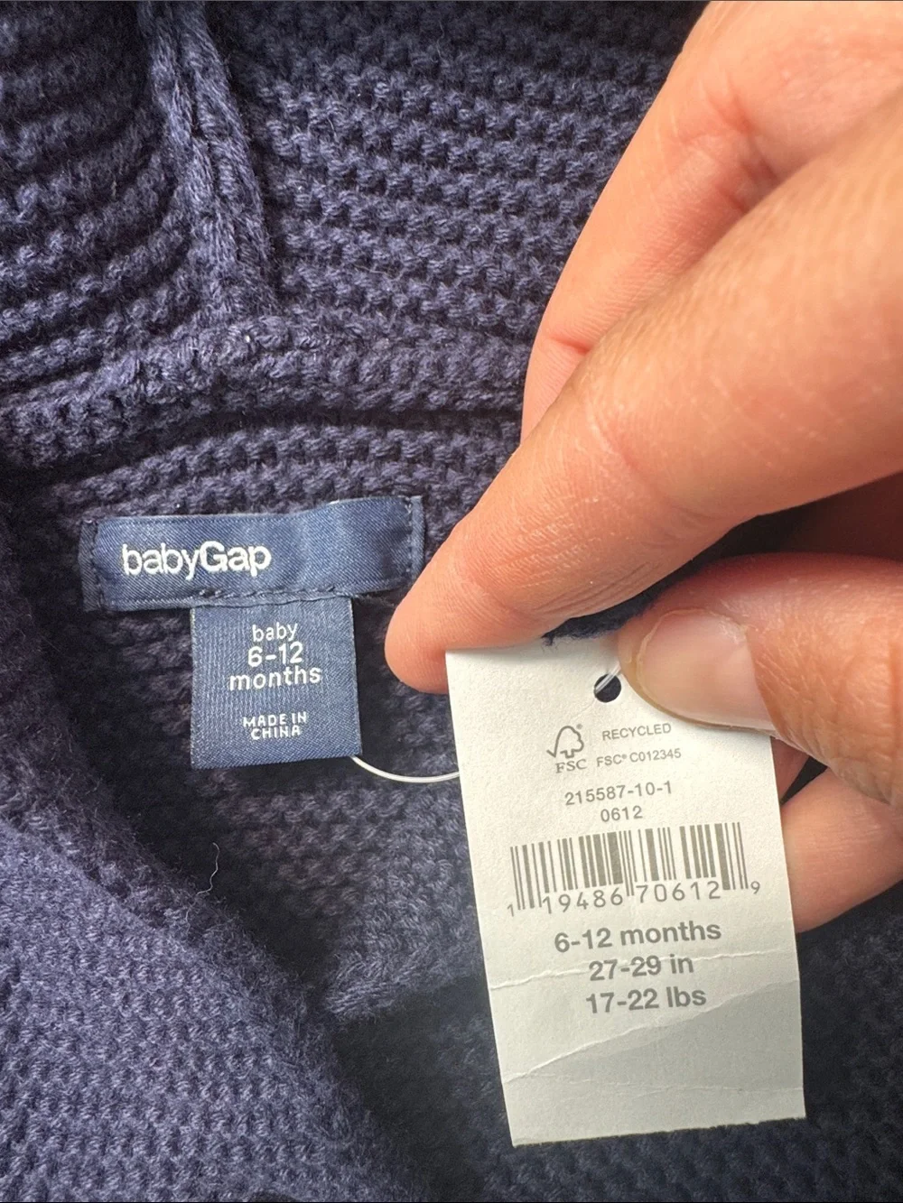 GAP (babyGap) Navy Blue Baby Sweater